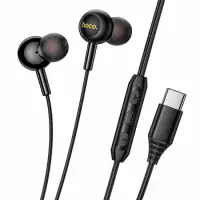 Hands Free Hoco M120 Gratified USB-C Universal Earphones Hi-Fi Stereo RGB Black 1.2m