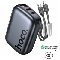 Power Bank Hoco Q55 Rock 20000mAh PD20W QC USB-C USB-A and Integrated Cables USB-C Lighting LED Display Grey