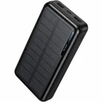 Power Bank Hoco J176A Honorifico 20000mAh 10W 1xUSB-C 2xUSB-A 1xMicroUSB and Solar Panel Black