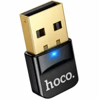 Wireless Adapter Hoco UA100 USB-A Bluetooth v6.0 Can Connect to up to 7 Devices Simultaneously Black
