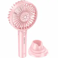 Borofone DBF01 Precious Portable Handheld Super Small Silent Fan 1200mAh 3 Airflow Speeds and Phone Desktop Stand Pink