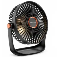 Borofone DBF02 Cool Desktop Rechargeable Fan Quiet 2400mAh 5-speed Fan with Ambient Lighting Black