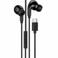 Hands Free Hoco. DM48 Rock Stereo USB-C with Microphone 1.2m Black Compatible with All USB-C Devices