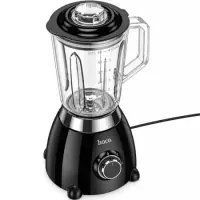 Blender Hoco. HE33 Retro 1.5lt 500W Stainless Steel Blades and Glass Bowl 2 Modes + Pulse Black