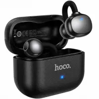 Wireless Hands Free Open-Ear Hoco. DES61 Cool TWS v6.0 250mAh 6h Talk Time Black with Black Silicon Sleeve