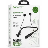 Bluetooth Hands Free Hoco. DSS07 Excellent Neckband v5.4 1200mAh MicroSD 200Hrs Playback Time Black