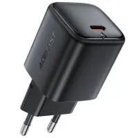 Travel Charger Acefast A136 Mini Fast Charging 1xUSB-C PD40W QC3.0 GaN Black