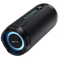 Wireless Speaker Acefast K12 Pro TWS ENC v6.0 2400mAh 30W TF Card AUX USB Playback Digital Display and RGB Lighting IPX4 Black