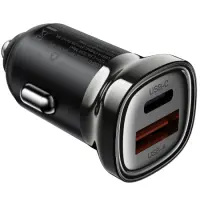 Car Charger Acefast B19 PD30W 1xUSB-A 1xUSB-C Black