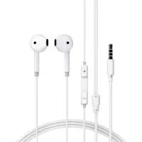 Hands Free Acefast L14 Earphones Stereo 3.5mm with Microphone White 1.2m