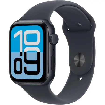 Apple Watch SE 3 5G (2025) Aluminum 44mm GPS eSIM NFC 5 ATM Aluminum Case Midnight with Sport Band Midnight