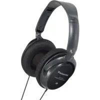 Headphones Stereo Panasonic RP-HT225 3.5mm Lightweight with 6.3mm Adapter 5m Cable Ideal for TVs, Hi-Fi and DVD Players Black