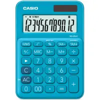 Calculator Dual 12 Digits LCD Display Casio MS-20UC-BU Blue