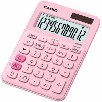 Calculator Dual 12 Digits LCD Display Casio MS-20UC-PK Pink