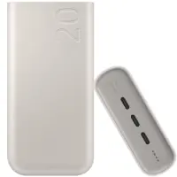 Samsung EB-P4520XUEGEU 20,000mAh Power Bank – Super Fast Charging 2.0 (45W) with 3x USB-C In/Out (Power Delivery) – Beige