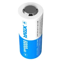 Rechargable Ιndustrial Τype Βattery Xtar 26650 Li-ion 3.6V 6000mAh with Protection Circuit