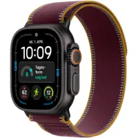 Apple Watch Ultra 4 (2026) 5G 49mm GPS eSIM NFC IP6X  Black Titanium Case with Burgundy Trail Loop