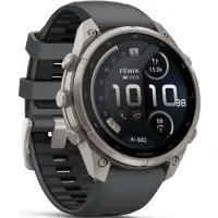 Smartwatch Garmin Fenix 9 Pro InReach Titanium 47mm GPS 10 ATM Call Version Graphite with Black Silicone Band
