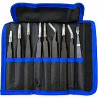 9-in-1 Metal Repair Tweezers Set for Apple iPhone / Samsung / Xiaomi
