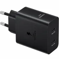 Samsung Super Fast Charger 2.0 T5020XBE 50W 2xUSB-C and USB-C to USB-C Cable Black