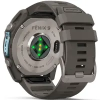 Smartwatch Garmin Fenix 9 51mm GPS 10 ATM Call Version Titanium with Pebble Grey Silicone Band