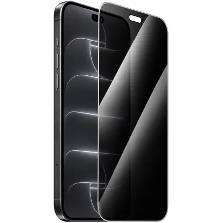 Tempered Glass Privacy Hoco Stainless Steel Frame Full Screen Anti-spy for Apple iPhone 18 Pro