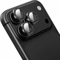 Camera Frame Cover Hoco V18 Diamond 3D Original Metal Frame Lens Glass for Apple iPhone 18 Pro iPhone 18 Pro Max Black