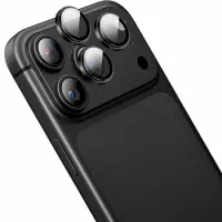 Camera Cover Hoco V14 Crystal Clear HD 3D Metal Frame Lens Glass for Apple iPhone 18 Pro iPhone 18 Pro Max Black