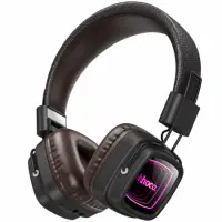 Wireless Stereo Headphones Hoco W72 Earl III v6.0 400mAh 25h Talk Time AUX Port USB-C Brown