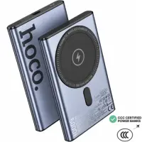 Power Bank Hoco Q32 Bird Ultra-thin 5000mAh PD20W QC3.0 with Wireless Charging 15W USB-C LED Battery Indicator Metal Grey with CCC Certification