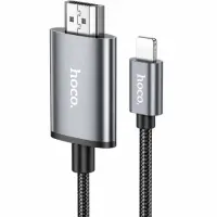 Cable Hoco UA27 Lightining to HDMI 1080p Braided Black 2m