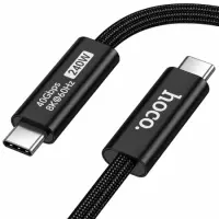Cable Hoco US15 USB-C to USB-C 240W Super Fast Charge 40Gbps Data Transfer and 8K 60Hz Audio and Video Transmission Black 2m
