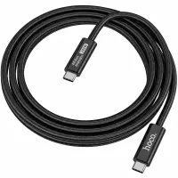 Cable Hoco US15 USB-C to USB-C 240W Super Fast Charge 40Gbps Data Transfer and 8K 60Hz Audio and Video Transmission Black 2m