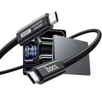 Cable Hoco US15 USB-C to USB-C 240W Super Fast Charge 40Gbps Data Transfer and 8K 60Hz Audio and Video Transmission Black 2m