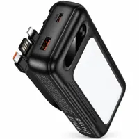 Power Bank Hoco J177 Respeto 20000mAh 1xUSB-A 22.5W 1xUSB-C PD20W with USB-C Lightning USB-A Cables and Flaslight Black