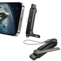 Hoco UA47 Lightning Male to USB-C Female Adapter PD30W Charge Power and Phone Stand Use Black