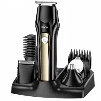 Hair Trimmer Set Hoco. DAR67 800mAh with Stainless Steel Blades 5-in-1 for Hair Nose and Ears Black