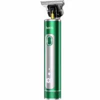 Rechargeable Hair Clipper Hoco. DAR03 Breeze 1200mAh with 3 Combs Stainless Steel Blades and LED Power Indicator Dark Green