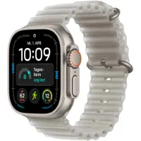 Apple Watch Ultra 4 (2026) 5G 49mm GPS eSIM NFC IP6X  Natural Titanium Case with Translucent Grey Ocean Band